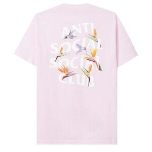 Anti Social Social Club Pair Of Dice Tee Shirt Humming Bird Light Pink Large